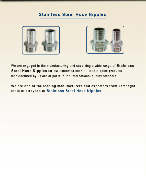 Stainless Steel Hose Nipples